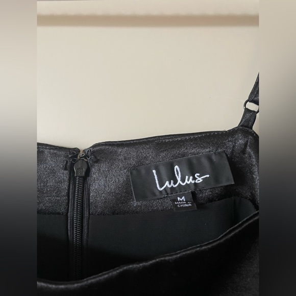 Black shimmery spaghetti strap bodycon dress from Lulu’s - Picture 5 of 6